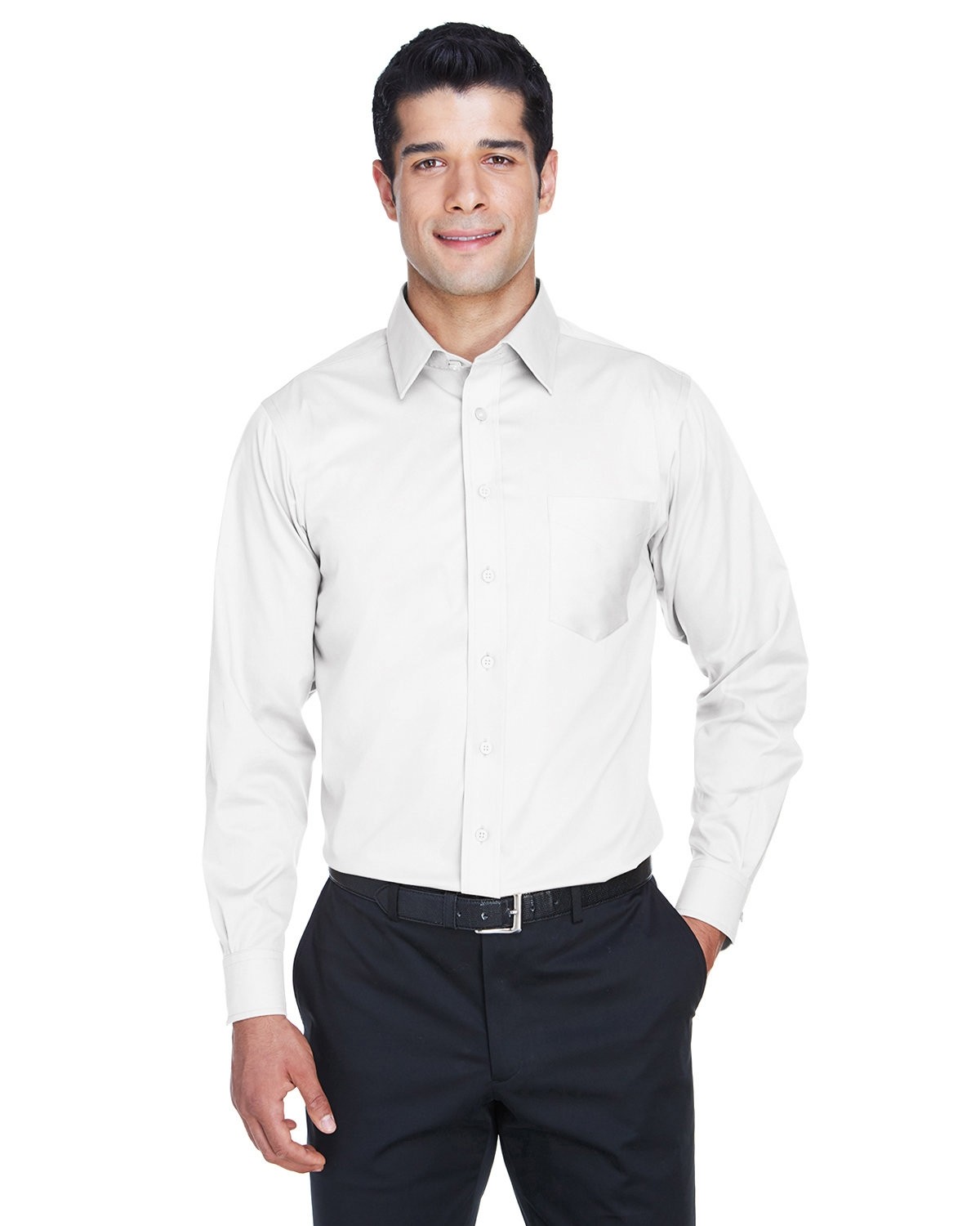 Devon and Jones Men's DG530 Crown Woven Collection Solid Stretch Twill
