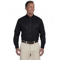 Harriton Men's M500 Easy Blend Long Sleeve Twill Shirt